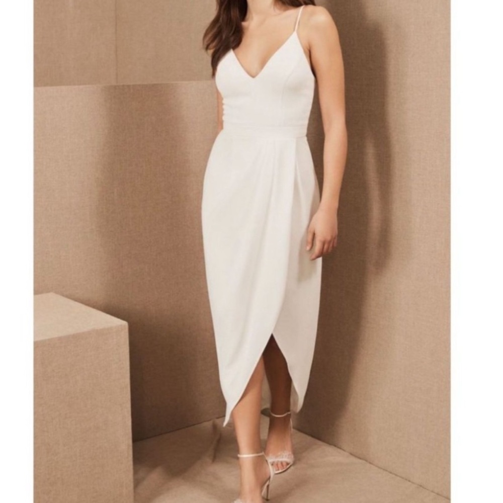 NWT BHLDN 'Caron' V-neck Crepe Dress Size 4